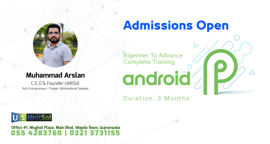 Android Application Development Course Gujranwala - UnitSol